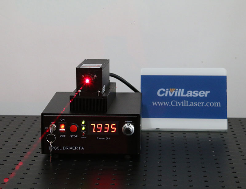 671nm 1000mw ليزر DPSS أحمر solid state laser